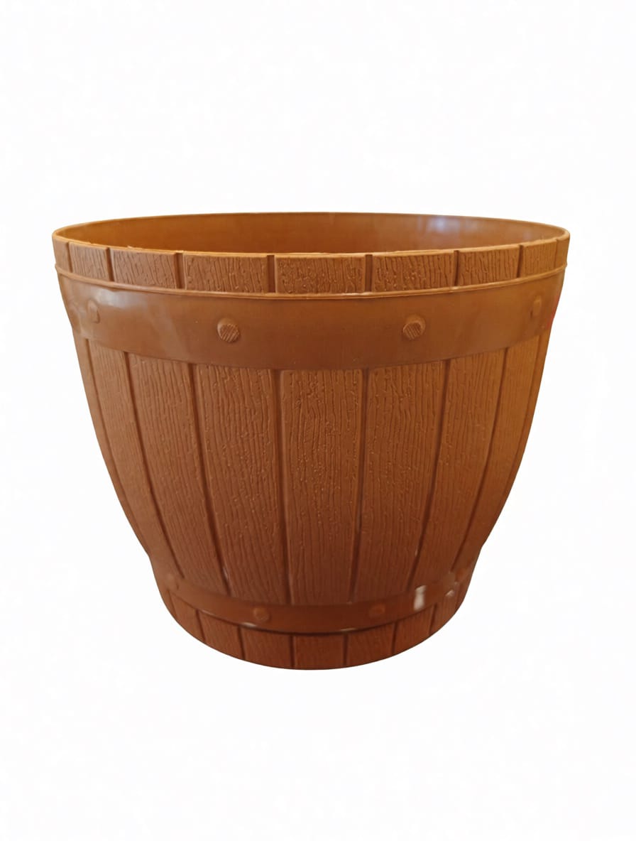 Desenli Plastik Saksı 2 Numara